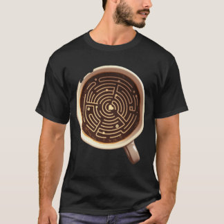 Coffee Love Labyrinth | Intricate Latte Art Herz T-Shirt
