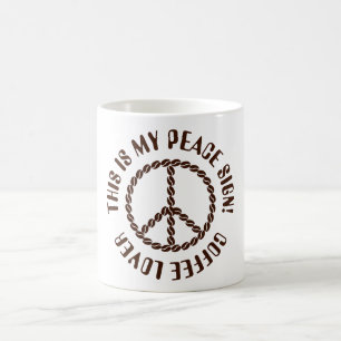 COFFEE LOVER abgeschiedenes, kreatives Friedenszei Tasse
