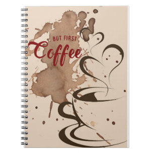 Coffee Lover But First Coffee Notizblock