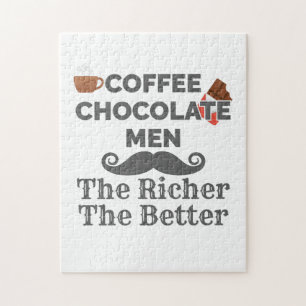 Coffee Lover Chocolate Men The Richer Better Puzzle