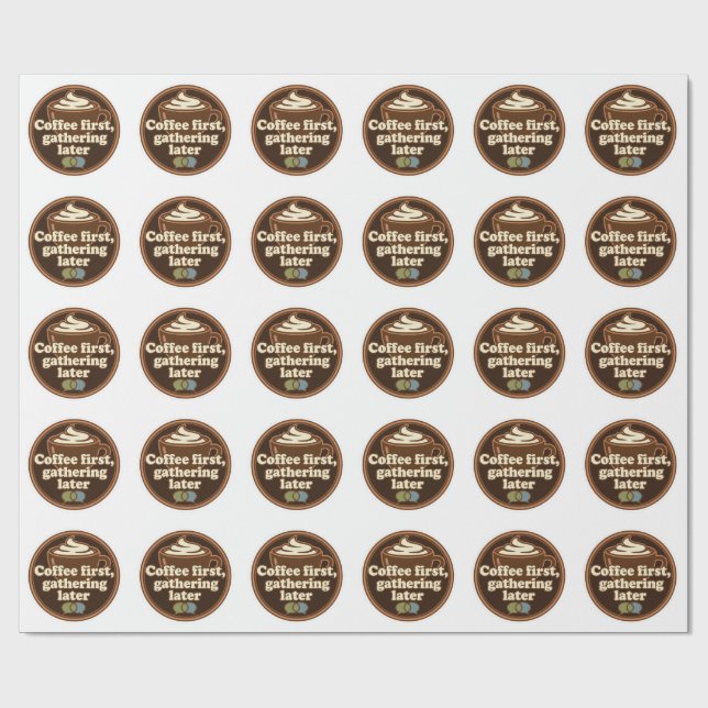 Coffee Lover Daily Ritual Sticker Geschenkpapier (Flach)