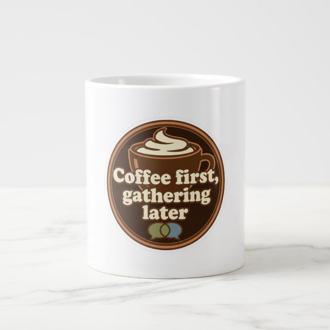 Coffee Lover Daily Ritual Sticker Jumbo-Tasse (Vorderseite)