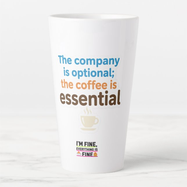 Coffee Lover Daily Ritual Sticker Milchtasse (Vorderseite)