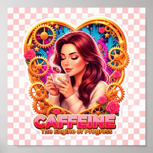 Coffee Lover Daily Ritual Sticker Poster (Vorne)