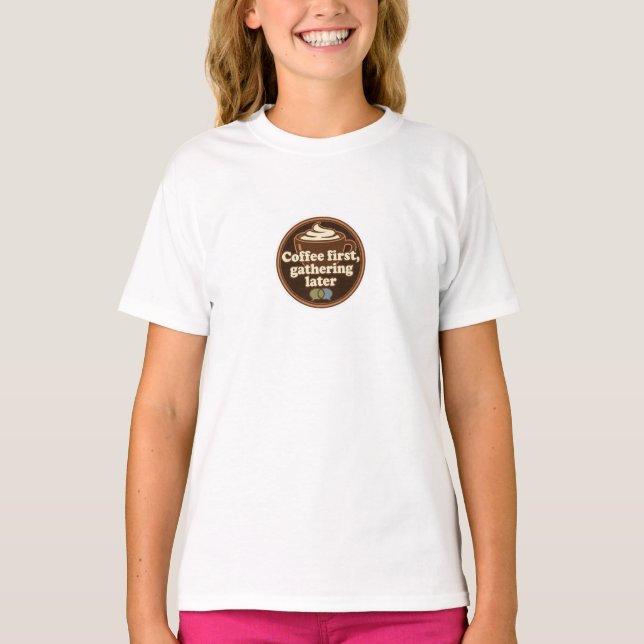 Coffee Lover Daily Ritual Sticker T-Shirt (Vorderseite)