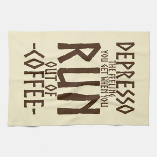 Coffee Lover Depresso Artwork Geschirrtuch