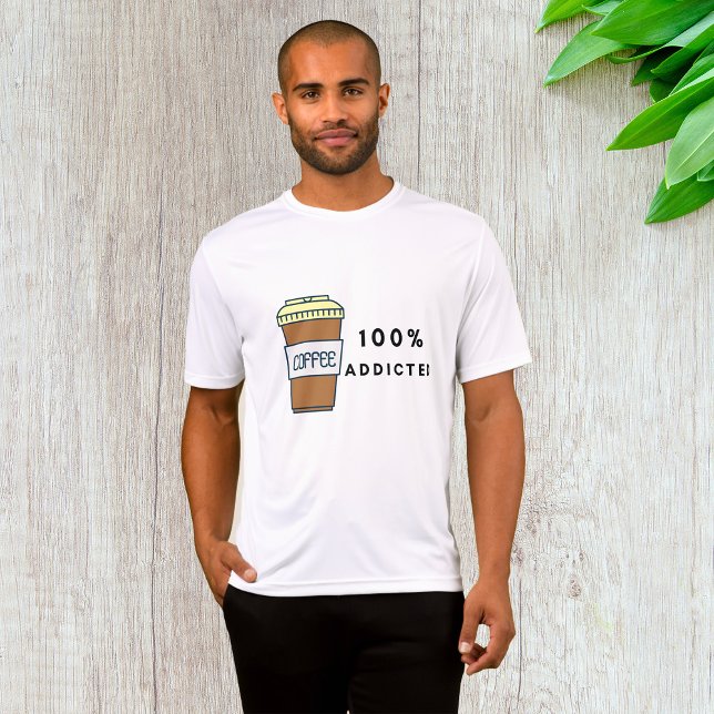Coffee Lover Design 100% Koffein zugesetzt T-Shirt (Von Creator hochgeladen)