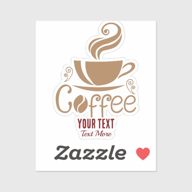 Coffee Lover Design – Minimal Coffee Cup Graphic Aufkleber (Blatt)
