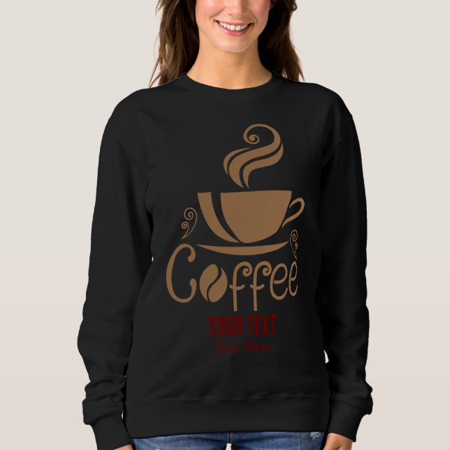 Coffee Lover Design – Minimal Coffee Cup Graphic Sweatshirt (Vorderseite)