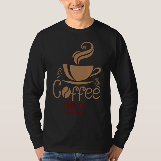 Coffee Lover Design – Minimal Coffee Cup Graphic T-Shirt (Vorderseite)