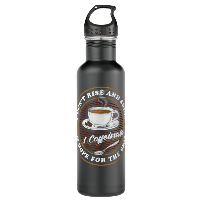 Coffee Lover Drinker - Coffeine Morning Espresso C Edelstahlflasche (Vorderseite)