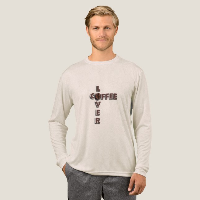 Coffee Lover Gift - Coffee Bean Design Tri-Blend Shirt (Volle Vorderseite)