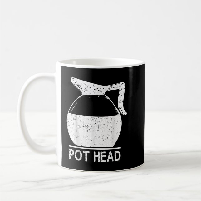 Coffee Lover Pot Head TShirt  Kaffeetasse (Links)