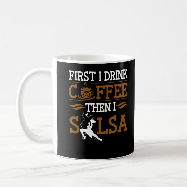 Coffee Lover Salsa Dancing Sport Spaß Dancer Kaffeetasse (Links)