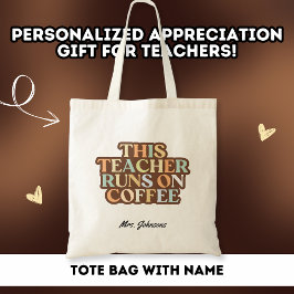 Coffee Lover Teacher Colorful Danke, Geschenk Tragetasche