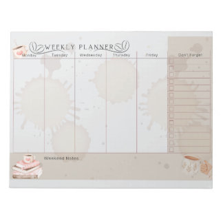 Coffee lover Weekly planner Notizblock