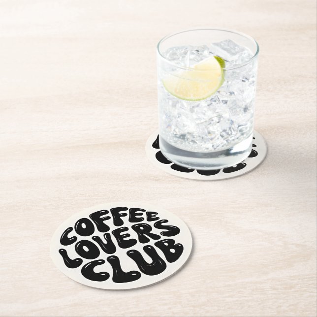 Coffee Lovers Club Runde Untersetzer (Vor Ort)