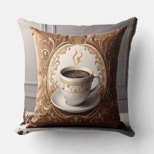 Coffee Lover's Haven Zierkissen - Luxuriöses Kisse