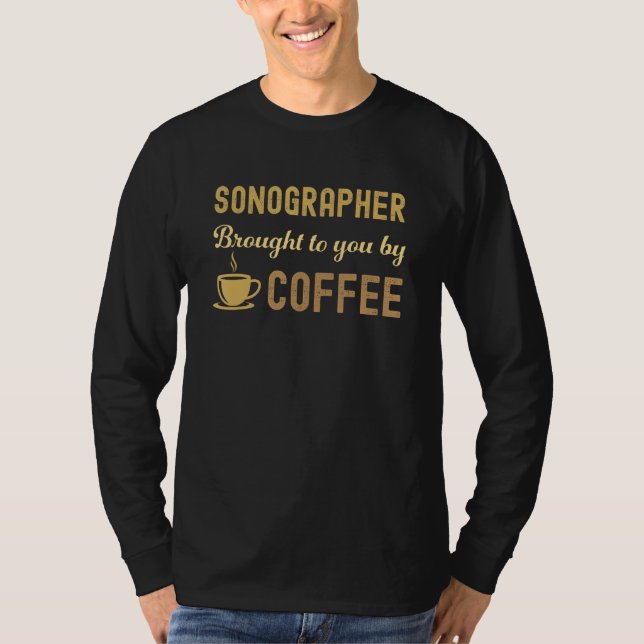 Coffee Loving Sonographer Busy Exhausted  Cute T-Shirt (Vorderseite)