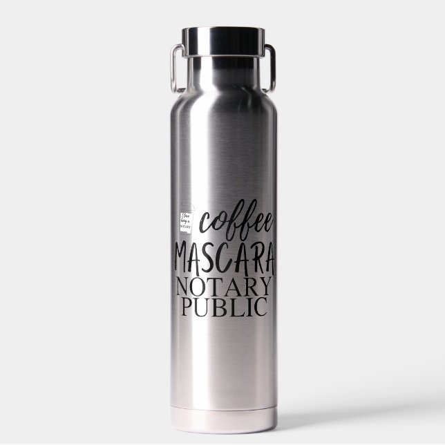 Coffee Mascara Notar Öffentliche Wasserflasche Trinkflasche (Vorne)