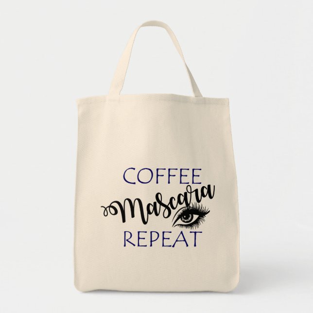 Coffee Mascara Wiederholung Tragetasche (Vorne)