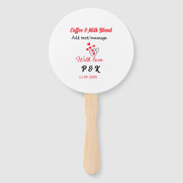 Coffee & milk blend love couple coffee red heart n fächer