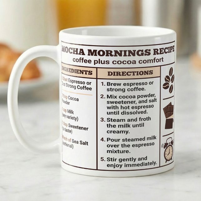Coffee Mocha Rezeptbar Spickzettel, Kaffeetasse (Von Creator hochgeladen)