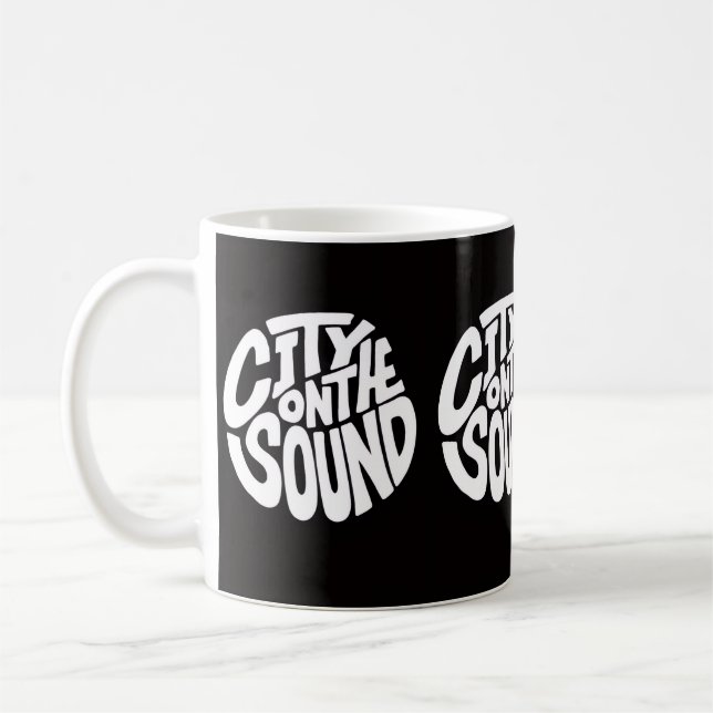 Coffee Mug | Bold Typography Urban Design Kaffeetasse (Links)