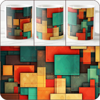 COFFEE MUG - Color-Blocks in Many Colors (Front) Kaffeetasse