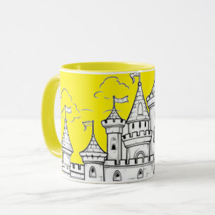 Coffee Mug Decorated with an Image of a Castle Tasse