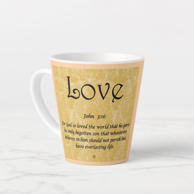 coffee mug-Love 3;16 Milchtasse (Linke Ecke)