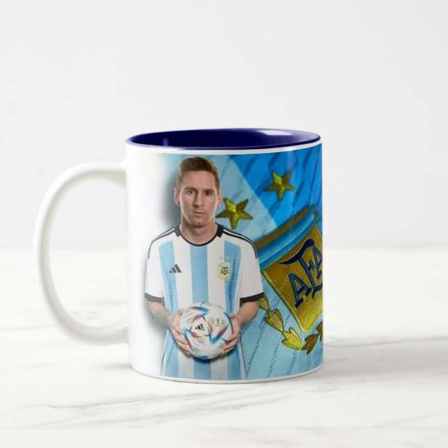 Coffee mug Messi mug Zweifarbige Tasse (Links)