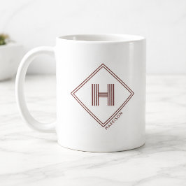 Coffee Mug | Modern Geometric Monogram Initial Kaffeetasse