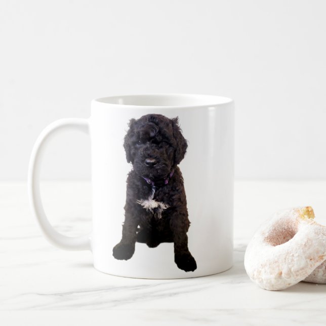Coffee Mug – Portuguese Water Dog Puppy  Kaffeetasse (Mit Donut)