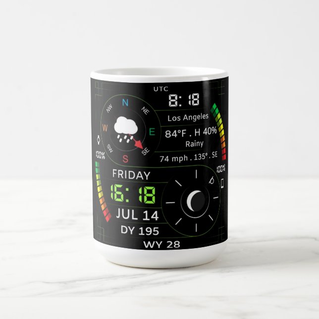 Coffee Mug with a Humorous Digital Design Kaffeetasse (Mittel)