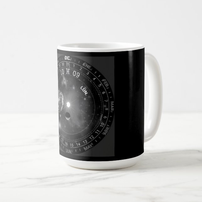 Coffee Mug with a Humorous Digital Design Kaffeetasse (VorderseiteRechts)