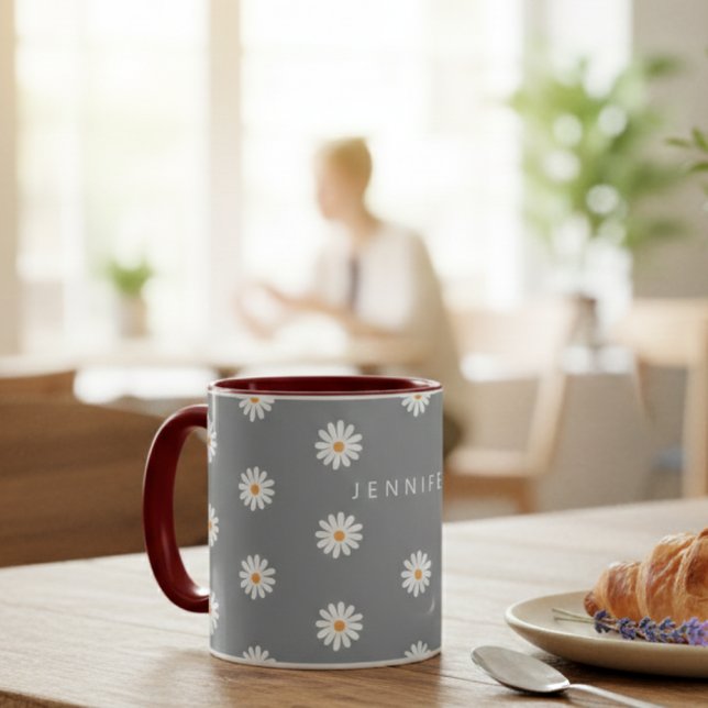 Coffee mug with daisy, cozy coffee mug tasse (Von Creator hochgeladen)