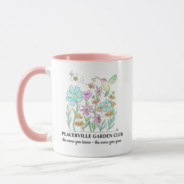 Coffee Mug with Garden design Tasse (Links)