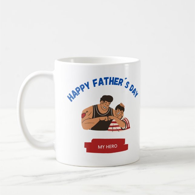 Coffee Mugs my hero dad Kaffeetasse (Links)