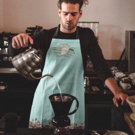 Coffee Names Aqua Personalisiert Barista Schürze