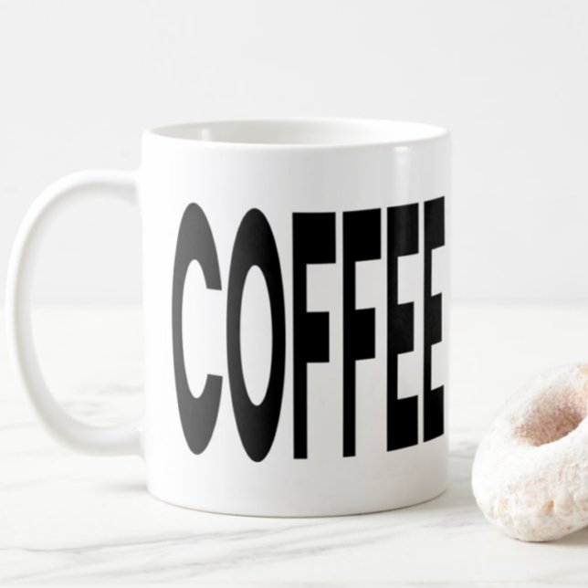 COFFEE ON CALL Typografie Lustiger Humor Kaffeetasse (Von Creator hochgeladen)