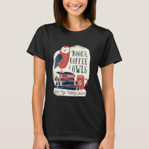 Coffee & Owls Funny Quote Books Lesen von Liebe T-Shirt
