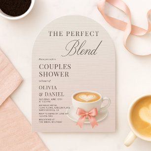 Coffee-Paar-Shower Die perfekte Mischung Coquette  Einladung