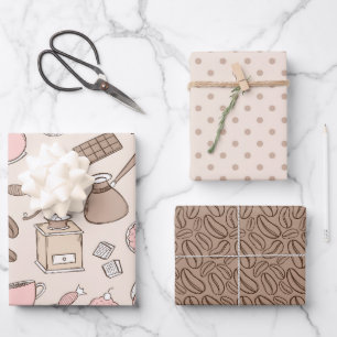 Coffee Party Geschenkpapier Set 3