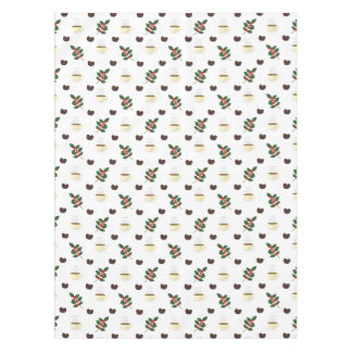 Coffee Pattern with Beans, Cups, and Coffee trees Tischdecke