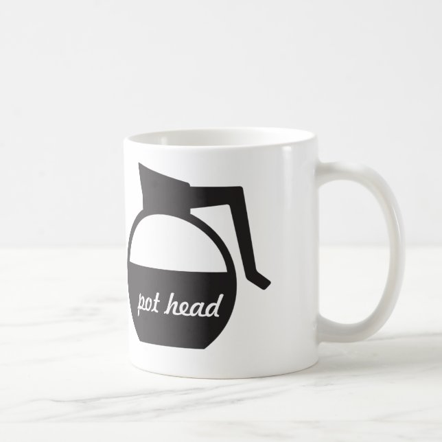 Coffee Pot Funny Pot Head Tasse (Rechts)