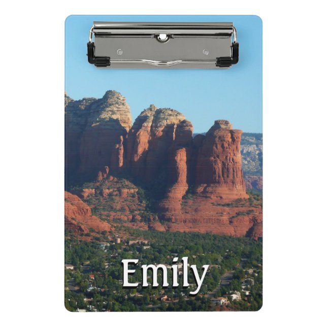 Coffee Pot Rock I in Sedona Arizona Mini Klemmbrett (Vorderseite)