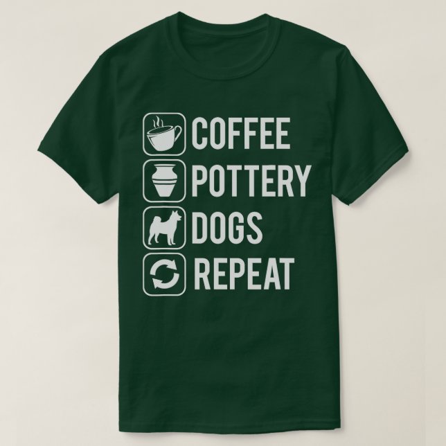 Coffee Pottery Dogs Clay Handmade Ceramics Artist  T-Shirt (Design vorne)