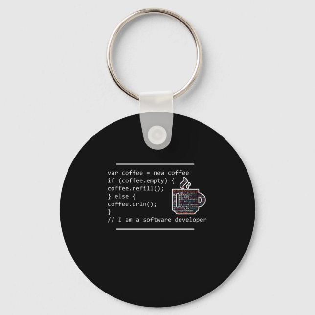 Coffee Programmer Coder Developer-Geschenk Schlüsselanhänger (Vorderseite)