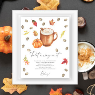 Coffee Pumpkin-Brautparty Setzen Sie einen Ring au Poster
